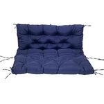 Cuscino per sedia da panca per protezione solare impermeabile e morbido per patio domestico, dimensioni: 120x100x10 cm (blu navy)