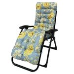 Tappetino per lettino da giardino per la casa con cinghia stampata ispessita da 170 x 53 x 8 cm (fiori e canzoni)
