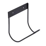 Gancio per riporre il tubo flessibile del rubinetto dell'autolavaggio della casa del giardino dell'acciaio inossidabile, modello: montato a parete (nero)