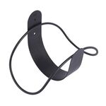Supporto per tubo flessibile in acciaio inossidabile, gancio per tubo flessibile per autolavaggio, modello: Round Line (nero)