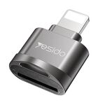 Lettore di schede mini OTG Yesido GS18 8 Pin a TF Card (nero)