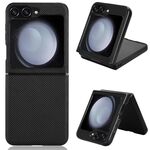Custodia per PC in pelle PU per Samsung Galaxy Z Flip6 (nera)
