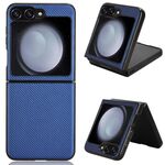 Per Samsung Galaxy Z Flip6 Custodia in pelle PU per PC (blu)