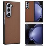 Custodia per PC in pelle PU per Samsung Galaxy Z Fold6 (marrone)