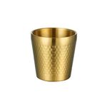Tazze da tè per ristorante a doppio strato addensate con tazza a martello in acciaio inossidabile 304 da 175 ml (oro)