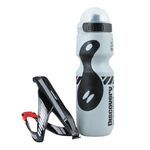 Set di borracce per mountain bike da 650 ml, borraccia sportiva per ciclismo all'aperto con gabbia a forma di V (grigio)