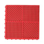 Tappetini da bagno 30x30 cm Tappetini antiscivolo in PVC idrofobico resistente allo sporco cavo(Rosso)