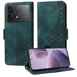 Custodia per telefono in pelle stellata con rombo goffrato per Redmi K70 / K70 Pro (verde)