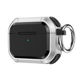 Custodia protettiva per AirPods 3 Armor TPU + PC Earbuds Box con fibbia in metallo (argento)