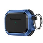 Custodia protettiva per AirPods 3 Armor TPU + PC Earbuds Box con fibbia in metallo (blu scuro)