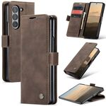 Per Samsung Galaxy Z Fold6 5G CaseMe 013 Custodia per telefono in pelle con vibrazione orizzontale multifunzionale (caffè)