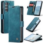 Per Samsung Galaxy Z Fold6 5G CaseMe 013 Custodia per telefono in pelle con vibrazione orizzontale multifunzionale (blu)