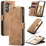 Per Samsung Galaxy Z Fold6 5G CaseMe 013 Custodia per telefono in pelle con vibrazione orizzontale multifunzionale (marrone)