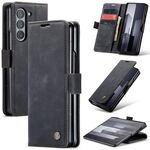Per Samsung Galaxy Z Fold6 5G CaseMe 013 Custodia per telefono in pelle con vibrazione orizzontale multifunzionale (nera)