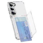 Per Samsung Galaxy S23+ 5G Porta carte Custodia per telefono ibrida in acrilico TPU (trasparente)