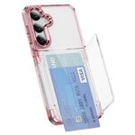 Custodia per telefono ibrida in acrilico TPU per Samsung Galaxy S23 FE 5G (rosa trasparente)