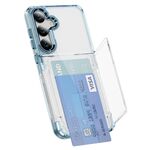 Custodia per telefono ibrida in acrilico TPU per Samsung Galaxy S23 FE 5G (blu trasparente)