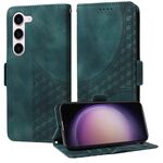 Custodia per telefono in pelle stellata con rombo goffrato per Samsung Galaxy S23 5G (verde)