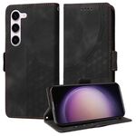 Custodia per telefono in pelle stellata con rombo goffrato per Samsung Galaxy S23 5G (nera)