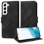 Custodia per telefono in pelle stellata con rombo goffrato per Samsung Galaxy S22+ 5G (nera)