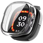 Per Fitbit Ace LTE PC + custodia protettiva per orologio integrata con pellicola in vetro temperato (bianco trasparente)
