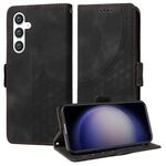 Custodia per telefono in pelle stellata con rombo goffrato per Samsung Galaxy S23 FE 5G (nera)