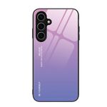 Custodia per telefono in vetro sfumato per Samsung Galaxy S24 FE 5G (rosa viola)