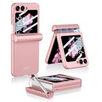 Per Samsung Galaxy Z Flip6 GKK Custodia magnetica integrata a copertura totale con custodia per penna+penna (rosa)