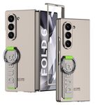 Per Samsung Galaxy Z Fold6 GKK Custodia per telefono con anello per cinturino da polso laterale integrato con foro grande (grigio titanio)