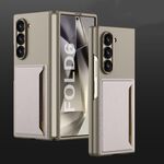 Per Samsung Galaxy Z Fold6 GKK Custodia per telefono con slot per schede ultrasottili integrate (grigio titanio)
