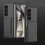 Per Samsung Galaxy Z Fold6 Custodia per telefono con slot per schede ultrasottili integrate GKK (texture in fibra di carbonio)