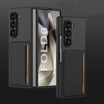 Custodia per telefono con slot per schede ultrasottili integrate GKK per Samsung Galaxy Z Fold6 (nero)