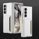 Per Samsung Galaxy Z Fold6 GKK Custodia per telefono integrata con slot per schede ultrasottili (Argento)