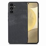 Per Samsung Galaxy S24+ 5G Custodia per telefono con cover posteriore per PC in pelle vintage (nera)
