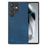 Per Samsung Galaxy S24 Ultra 5G Custodia per telefono con cover posteriore per PC in pelle vintage (blu)