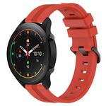 Per Xiaomi MI Watch S1 Pro Cinturino in silicone a strisce concave da 22 mm (rosso)