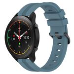 Per Xiaomi MI Watch S1 Pro Cinturino in silicone a strisce concave da 22 mm (Rock Cyan)