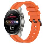 Per Huawei Watch 3 Pro Nuovo cinturino in silicone a strisce concave da 22 mm (arancione)