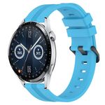 Per Huawei Watch GT3 46mm 22mm cinturino in silicone a strisce concave (cielo blu)