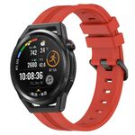 Per Huawei Watch GT Runner 22mm cinturino in silicone a strisce concave (rosso)