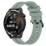 Per Huawei Watch GT Runner 22mm cinturino in silicone a strisce concave (verde grigiastro)