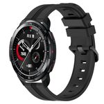 Cinturino in silicone a strisce concave da 22 mm per orologio Honor Watch GS Pro (nero)