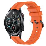 Per Honor Magic Watch 2 46mm 22mm Cinturino in silicone a strisce concavo (arancione)