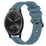 Per Garmin Vivomove Sport Cinturino in silicone a strisce concave da 20 mm (Rock Cyan)