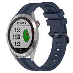 Per Garmin Approach S40 Cinturino in silicone a strisce concave da 20 mm (blu navy)