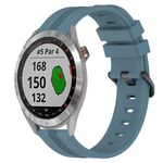 Per Garmin Approach S40 Cinturino in silicone a strisce concave da 20 mm (Rock Cyan)