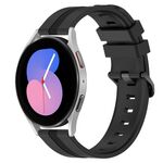 Per Samsung Galaxy Watch5 40mm 20mm cinturino in silicone a strisce concavo (nero)