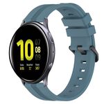 Per Samsung Galaxy Watch Active 2 40mm 20mm Cinturino in silicone a strisce concave (Rock Cyan)