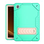 Custodia per tablet PC ibrida in silicone con supporto per armatura per Samsung Galaxy Tab A8 (verde menta oro)