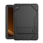 Custodia per tablet PC ibrida in silicone con supporto per armatura per Samsung Galaxy Tab A8 (nera)